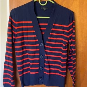 Jcrew striped cardigan